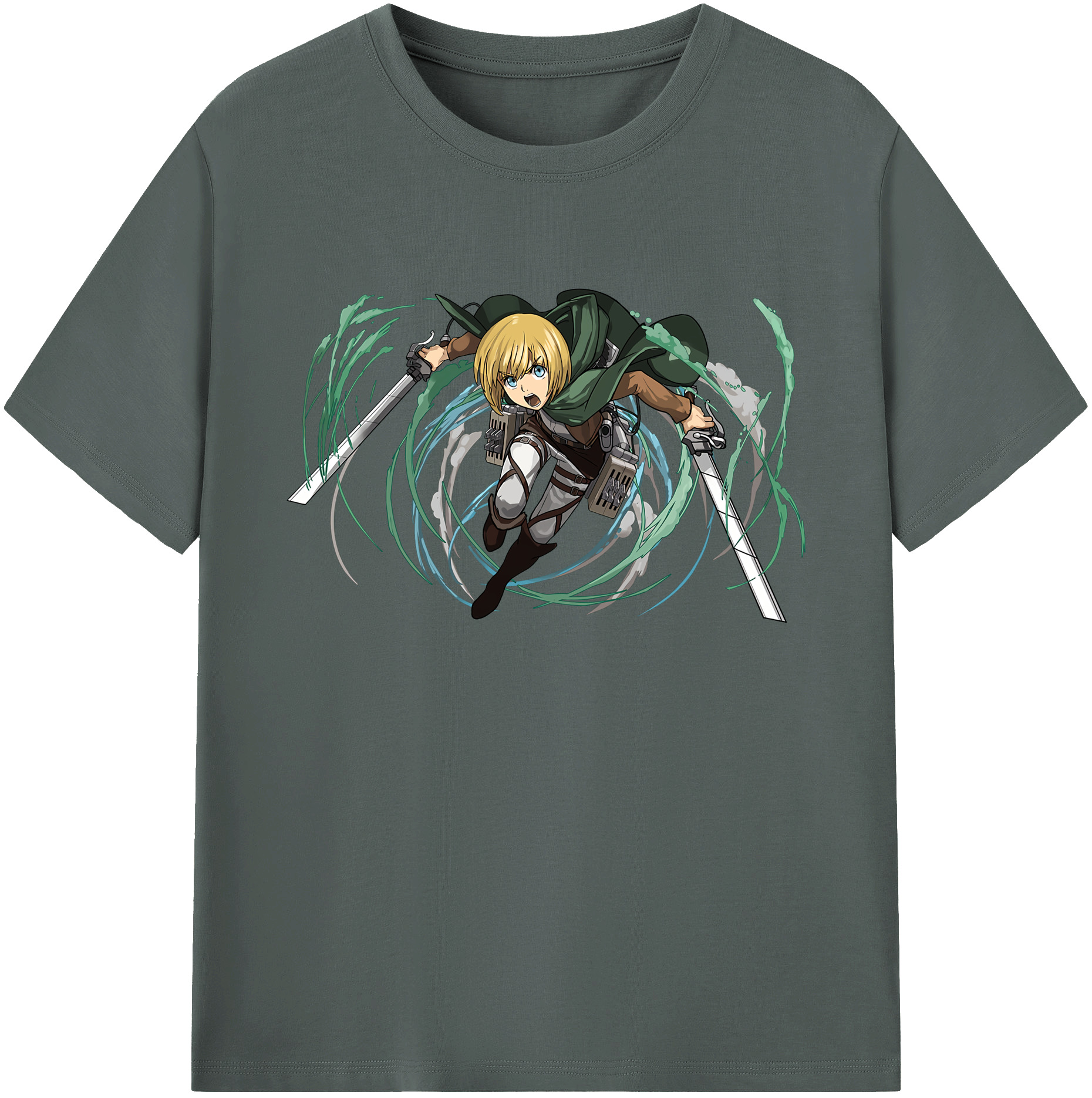 （画像用） 進撃の巨人 アルミン·アルレルト Attack on Titan Armin Arlert 綿100％ メンズ半袖Tシャツ｜肌触りやわらか＆通気性